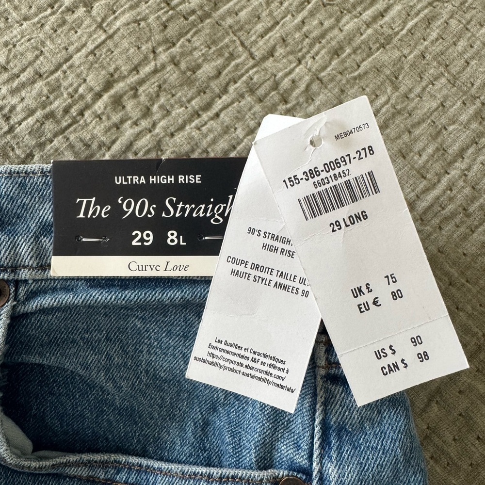 Abercrombie & Fitch '90s Straight Jeans - Light Blue